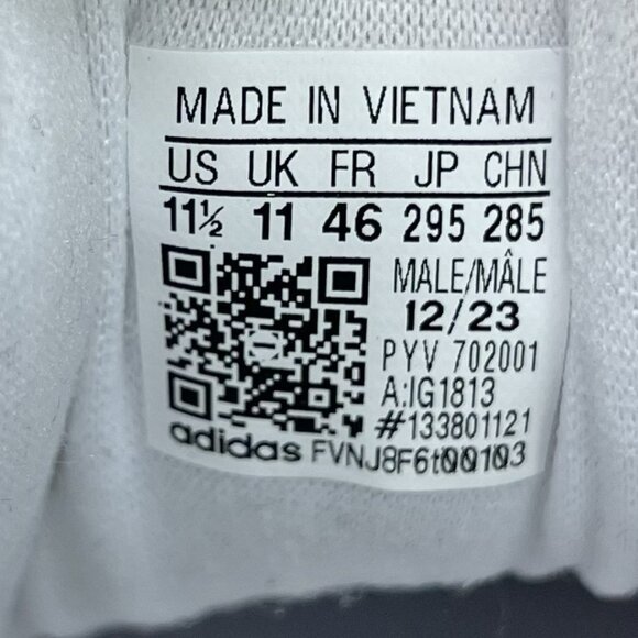 Adidas Originals Samoa Shoes Triple White Men's Size 11.5 - Picture 7 of 8